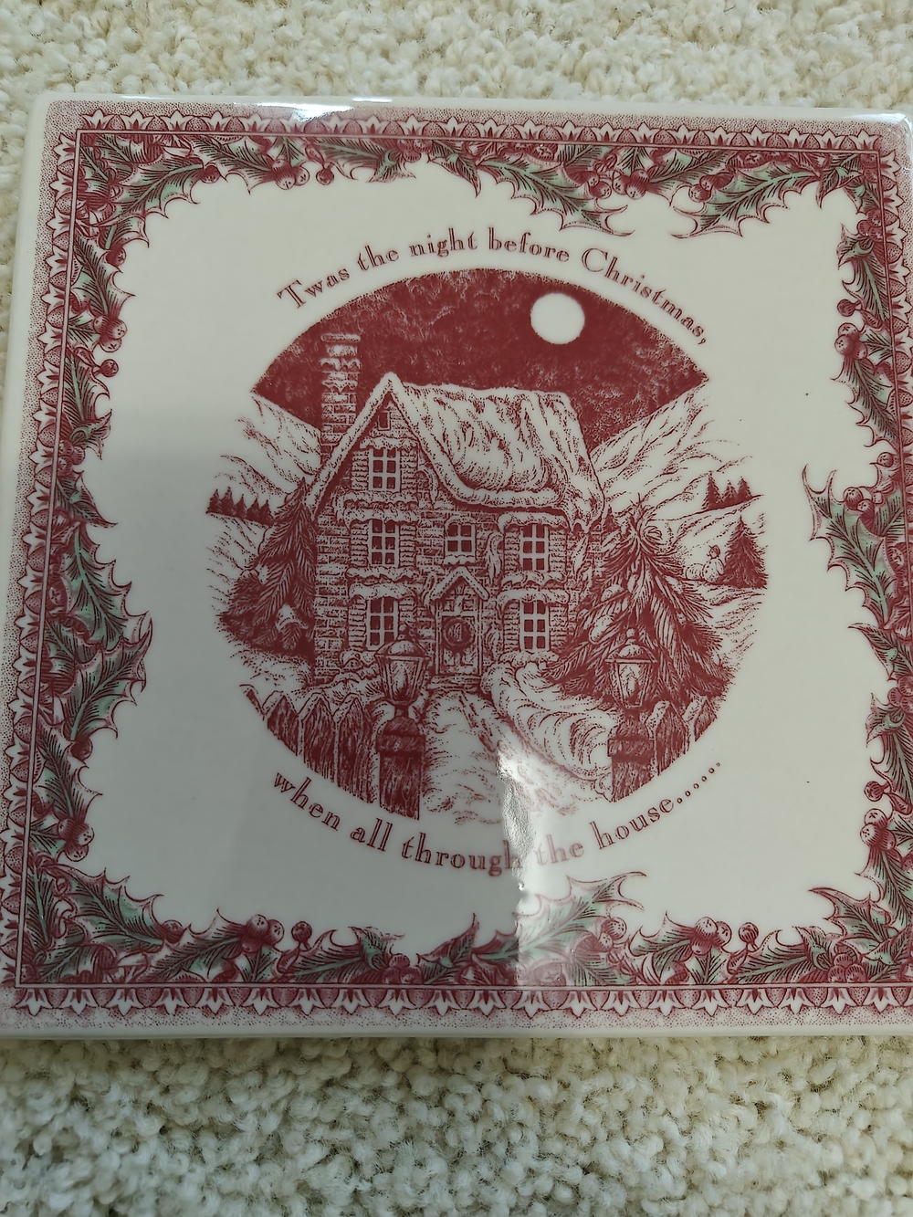 Johnson Brothers Red and Green Holiday Trivet